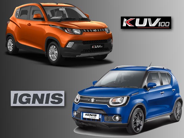 மஹிந்திரா கேயூவி100 Vs மாருதி இக்னிஸ் மஹிந்திரா கேயூவி100 Vs மாருதி இக்னிஸ்