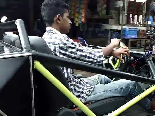 யூ- ட்யூப் வீடியோவை பார்த்தே சொந்தமாக கார் தயாரித்த மும்பை மாணவர்!