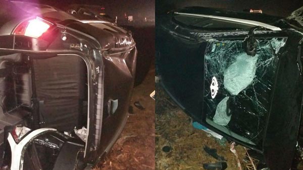 விபத்தில் பல முறை உருண்ட டாடா நெக்ஸான் கார் ; காரில் இருந்தவருக்கு கீறல் கூட இல்லையாம்