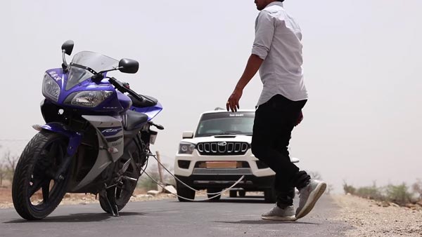 2,500 கிலோ காரை சாதாரண யமஹா பைக் இழுக்குமா? இந்த வீடியோ பார்த்தால் உங்கள் கண்களை நம்ப மாட்டீர்கள்