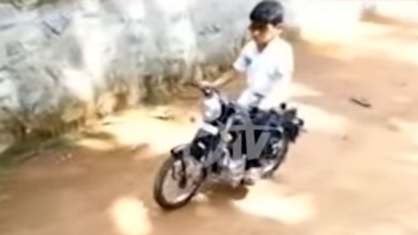 மகனுக்காக மினி ராயல் என்பீல்டு பைக்கை உருவாக்கிய சூப்பர் அப்பா... காரணம் தெரிஞ்சா அசந்து போயிருவீங்க