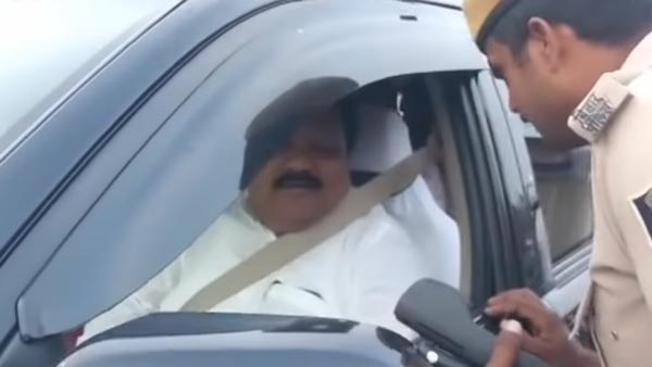 கருப்பு நிற கண்ணாடி கொண்ட காரில் கெத்தாக வலம் வந்த எம்எல்ஏ-வுக்கு அபராதம்... அடடா என்னங்க இப்புடி பண்ணிட்டீங்க!!!