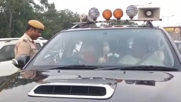 இது புதுசா இருக்கே! டிராஃபிக்கில் தப்பிக்க துப்பாக்கியை நீட்டிய பாஜக பிரமுகர்... வைரல் வீடியோ!