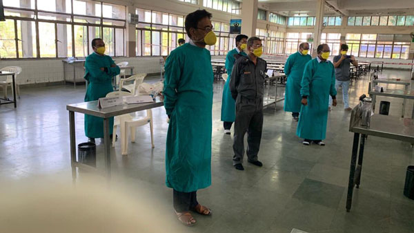 ஜாவா பைக் ஆலையில் முக கவசங்கள் உற்பத்தி துவங்கியது!