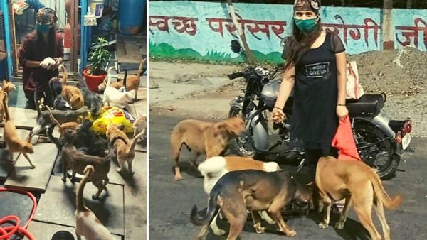 புல்லட்டில் சென்று நாய்களுக்கு உணவு அளிக்கும் இளம்பெண்... போலீஸ் மீது அதிர வைக்கும் குற்றச்சாட்டு...