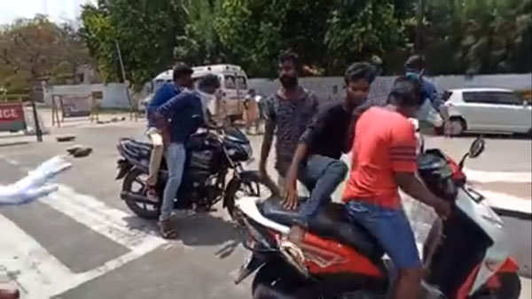 விதி மீறினால் கொரோனா நோயாளியுடன் ஒரு நாள் டூர்.. புள்ளிங்கோ இளைஞர்களை சிதறவிட்ட திருப்பூர் போலீஸ்..