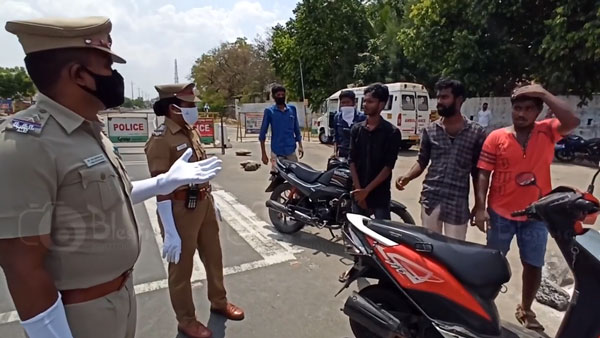விதி மீறினால் கொரோனா நோயாளியுடன் ஒரு நாள் டூர்.. புள்ளிங்கோ இளைஞர்களை சிதறவிட்ட திருப்பூர் போலீஸ்..