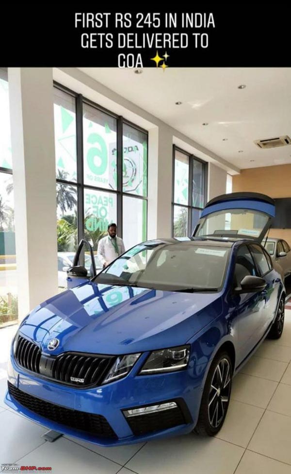 முதல் ஸ்கோடா ஆக்டேவியா ஆர்எஸ்245 கார் இந்தியாவில் டெலிவிரி... அட்டகாசமான புகைப்படம் இதோ...!