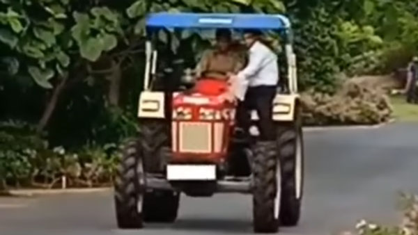 இளையராஜா இசை ஒலிக்க டிராக்டரில் கெத்தாக வந்திறங்கிய தல தோனி... அரிய வீடியோவை வெளியிட்ட சிஎஸ்கே!