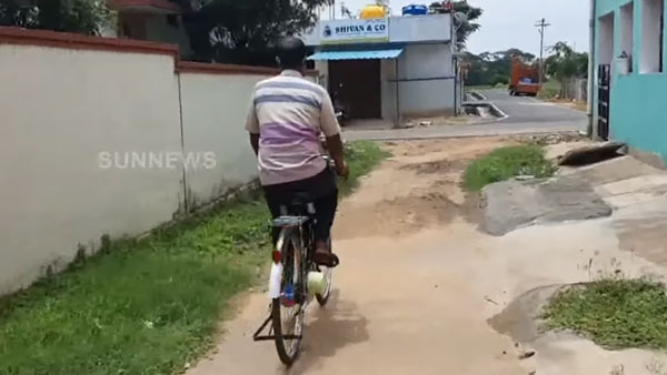 மகன் கொடுத்த ஐடியாவில் தந்தை உருவாக்கிய சூப்பர் சைக்கிள்... வாயை பிளந்து பார்க்கும் ஓசூர் மக்கள்...