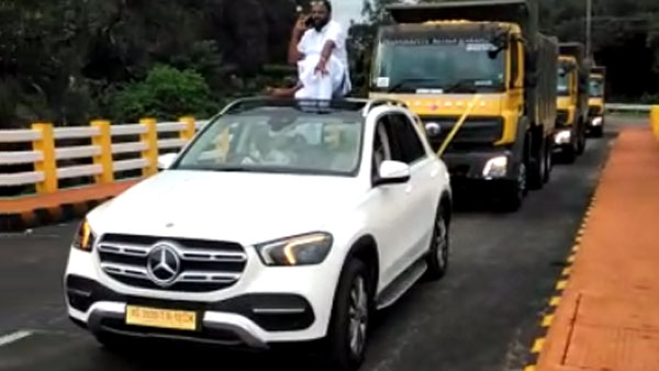 ஓவரா ஆட்டம் போட்ட தொழிலதிபர்! 8 லாரிகள் உட்பட பென்ஸ் காரையும் தூக்கிய போலீஸ்... வீடியோவை பார்த்து சிரிக்கும் மக்கள்!