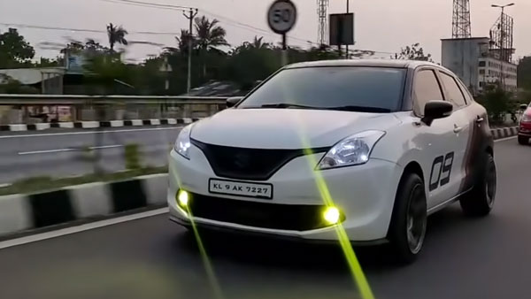 மிக குறைவான வேலையில் அதிக அழகான காராக மாறிய மாருதி பலேனோ... அட்டகாசமான புகைப்படம் உள்ளே!