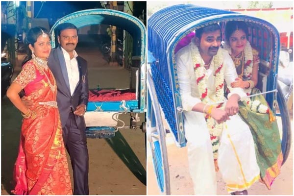 சொகுசு கார்களை ஒதுக்கி விட்டு மாட்டு வண்டியில் பயணித்த மணமக்கள்... தமிழர் பாரம்பரியம் மீண்டு விடும்!