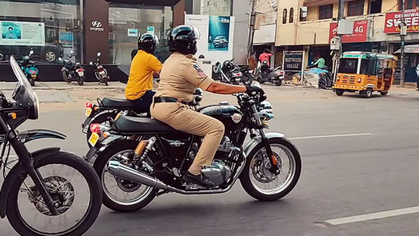 ராயல் என்பீல்டு பைக்கை வாங்கிய பெண் போலீஸ்... நச்சுனு சொன்னாரு பாருங்க ஒரு காரணம்... என்ன தெரியுமா?