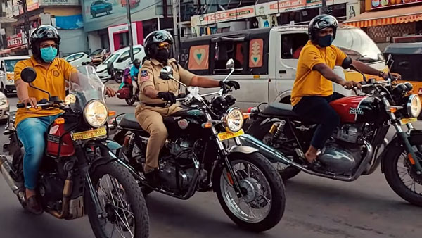 ராயல் என்பீல்டு பைக்கை வாங்கிய பெண் போலீஸ்... நச்சுனு சொன்னாரு பாருங்க ஒரு காரணம்... என்ன தெரியுமா?