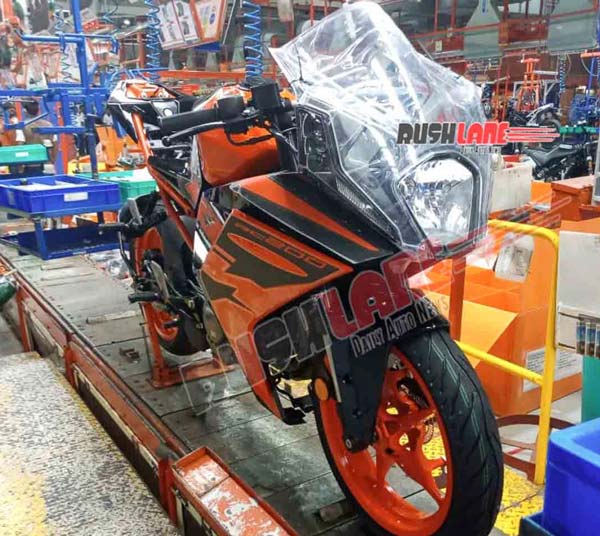 2021ஆம் ஆண்டிற்கான கேடிஎம் ஆர்சி200 பைக் இதுதானா? தொழிற்சாலையில் இருந்து ஸ்பை படம் கசிந்தது