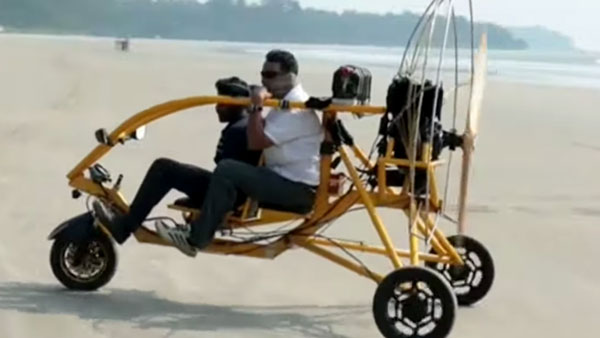காற்றில் பறக்க, தண்ணீரில் மிதக்க, சாலையில் சீறி பாய இந்த ஒற்றை வாகனம் போதும்... கேரள இளைஞரின் அசாத்திய கண்டுபிடிப்பு!