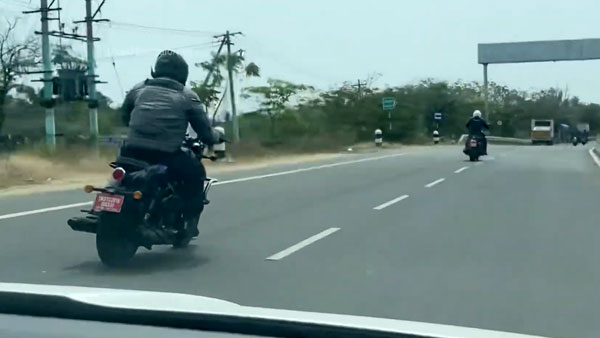 120கிமீ வேகத்தில் சாலையில் பறந்த 650சிசி ராயல் என்பீல்டு பைக்குகள்!! ஒவ்வொன்னும் ஒவ்வொரு விதமா இருக்கு...