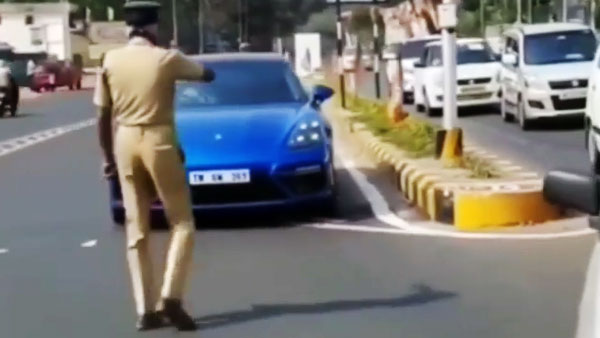 விலையுயர்ந்த சூப்பர் காரில் வந்த பிரபல நடிகர்... எதிரில் நின்று திருப்பி அனுப்பிய காவலர்... போலீஸ்னா இப்படி இருக்கணும்!