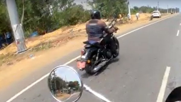 மீண்டும் நெடுஞ்சாலையில் காட்சிதந்த ராயல் என்பீல்டின் புதிய 650சிசி க்ரூஸர் பைக்!! வீடியோ இதோ...