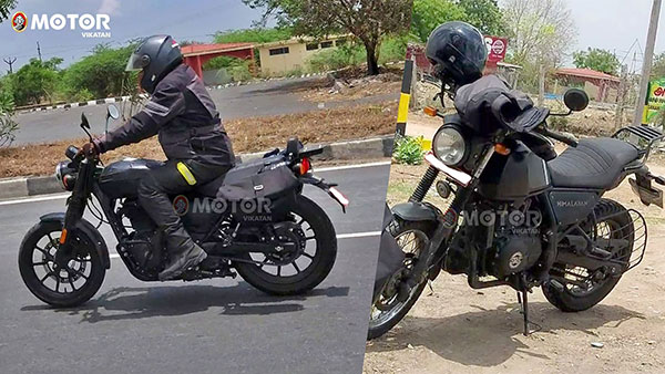 ஹிமாலயன் உடன் சோதனை ஓட்டத்தில் ராயல்என்பீல்டு ஹண்டர் 350!! ஹேண்டில்பார் நன்கு அகலமாக இருக்கு...