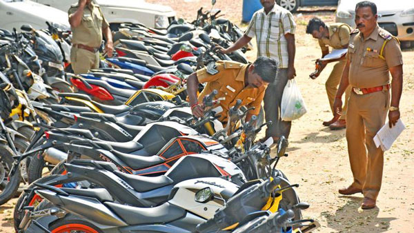 பார்க் செய்ய முடியாமல் திணறும் காவல்துறை... பறிமுதல் செய்த 10ஆயிரம் வாகனங்களை காவல்துறை என்ன செய்யபோகுது தெரியுமா?..