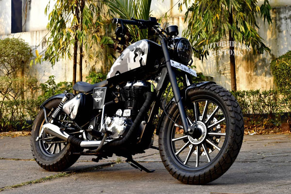 இணையத்தில் வைரலாகும் மற்றொரு மாடிஃபை ராயல் என்பீல்டு பைக்!! விஸரியன் 350 என பெயர்...