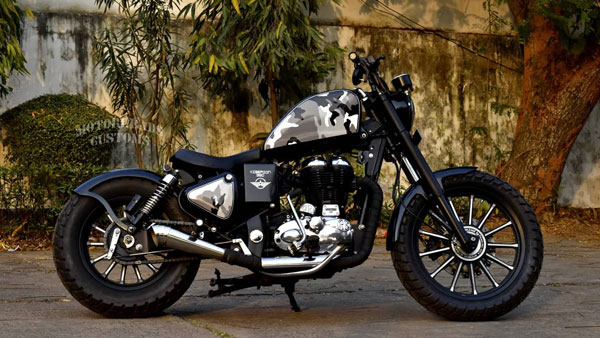 இணையத்தில் வைரலாகும் மற்றொரு மாடிஃபை ராயல் என்பீல்டு பைக்!! விஸரியன் 350 என பெயர்...