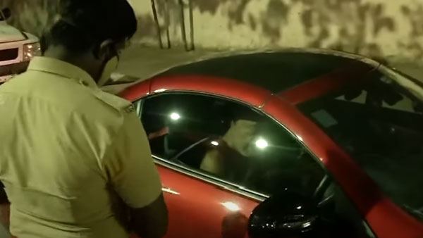 குடிபோதையில் அட்டகாசம் செய்த தொழிலதிபர்... ஆடிப்போன போலீஸ்... அதிர்ச்சியில் உறைய வைக்கும் வீடியோ