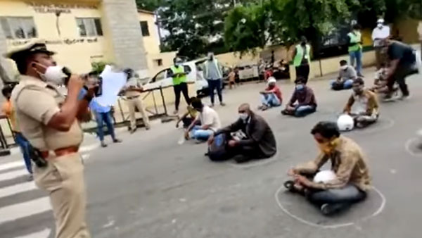 ஆரம்பிச்சிட்டாங்க... லாக்டவுண் விதி மீறிய வாகன ஓட்டிகள்மீது விநோத நடவடிக்கை... என்ன தெரிஞ்சா அசந்துருவீங்க!!