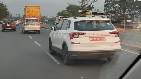 ஸ்கோடா குஷாக்கின் உட்புற ஸ்பை படங்கள் வெளியீடு!! ஃபோக்ஸ்வேகன் டைகுன் உடன் சோதனை ஓட்டம்!