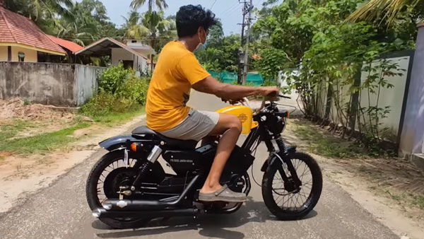 இது டிவிஎஸ் எக்ஸ்எல் பைக் என்றால் நம்ப முடிகிறதா!! ஹார்லி-டேவிட்சன் பைக்குகளே தோற்றுவிடும்...