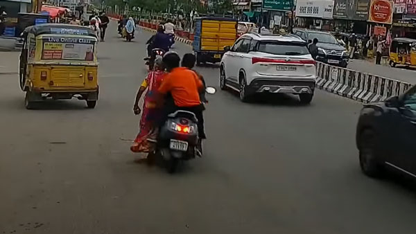 மூதாட்டி மீது ஸ்கூட்டர் மோதல்... திரும்பி கூட பார்க்காமல் சென்ற சிறார்கள்... கடும் நடவடிக்கை எடுத்த போலீஸ்!