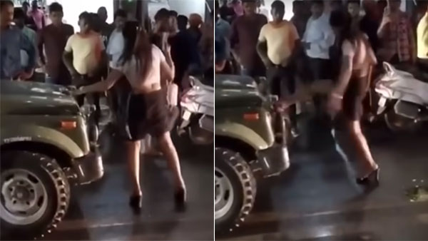 குடிப்போதையில் இராணுவத்திடமே சண்டையிட்ட இளம் ‘குடி’மகள்!! மொத்த சாலையும் அலங்கோலமாகியது - வீடியோ!