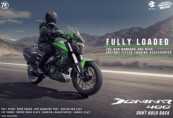 புதுப்பிக்கப்பட்ட Bajaj Dominar 400 பைக் விற்பனைக்கு அறிமுகம்! நிறைய அம்சங்களை வாரி வழங்கியிருக்காங்க!