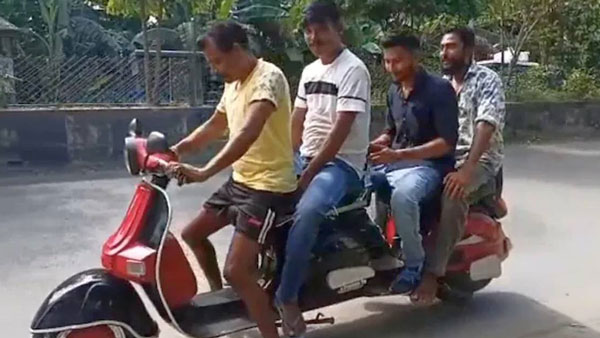 ரூ. 30,000 செலவில் நான்கு பேர் செல்லும் ஸ்கூட்டர் தயார்! இப்படி ஒரு வண்டி நமக்கும் கிடைச்சா செம்மையா இருக்கும்!