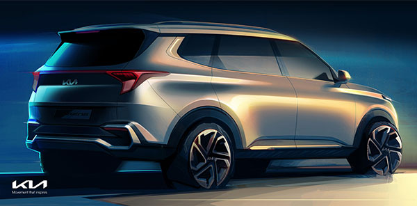 விரைவில் விற்பனைக்கு வரவிருக்கும் Kia Carens காரின் ஸ்கெட்ச் படங்கள் வெளியீடு! ஸ்கெட்சிலேயே இந்த கார் அசத்தலா இருக்குதே!