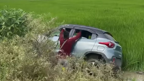 விபத்தில் சிக்கிய பாடகியின் டாடா பஞ்ச் கார்... ஹைலைட் என்னனா அவங்களுக்கு சின்னத ஒரு கீரல்கூட ஏற்படல!