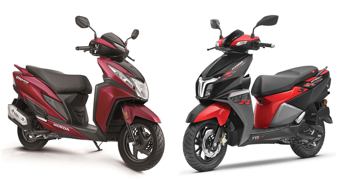 Honda Dio 125 Vs TVS Ntorq 125 புதிய ஹோண்டா டியோ 125 vs டிவிஎஸ்