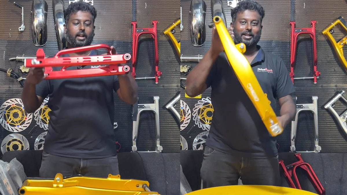 Bike Swingarm Pivot Position Adjustment Detailing Video இந்த